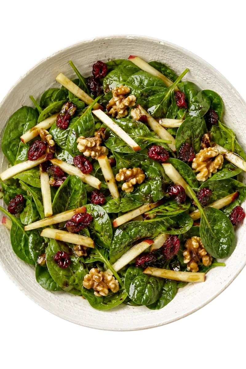 Apple Walnut Spinach Salad
