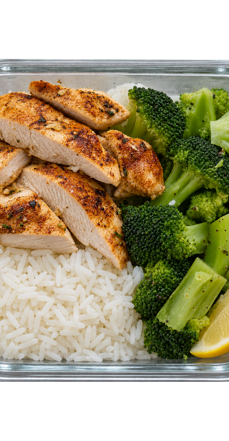 Chicken, Rice & Broccoli Meal-Prep Bowl