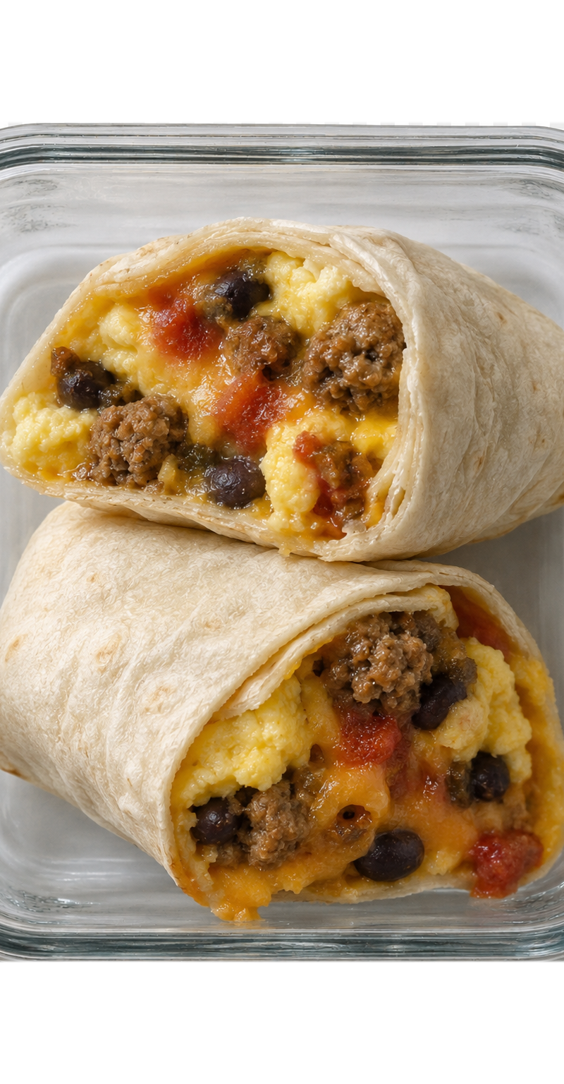 Breakfast Burrito with Eggs, Sausage & Cheese