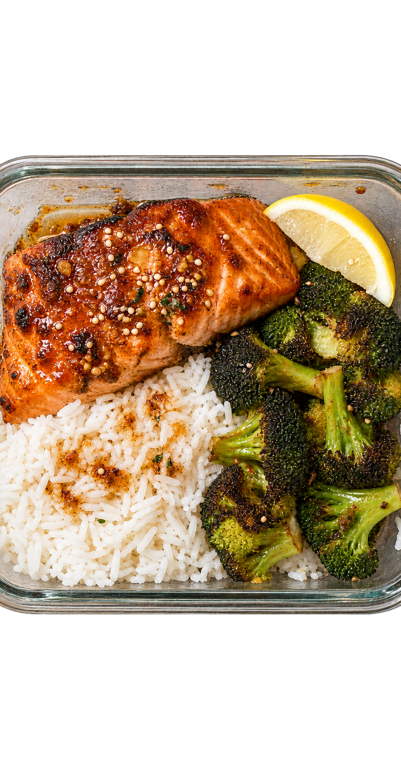 Honey Garlic Salmon Meal Prep