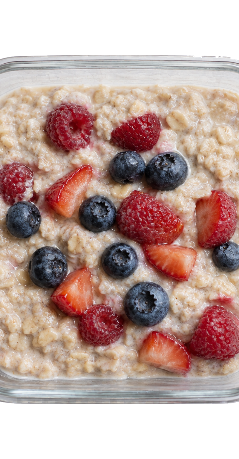 Overnight Oats with Berries & Honey