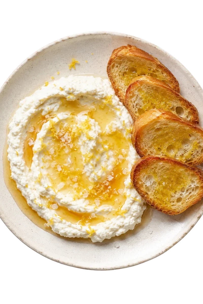 Honey Whipped Ricotta with Crostini