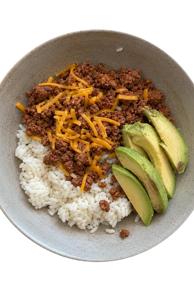 Beef Taco Rice Bowl