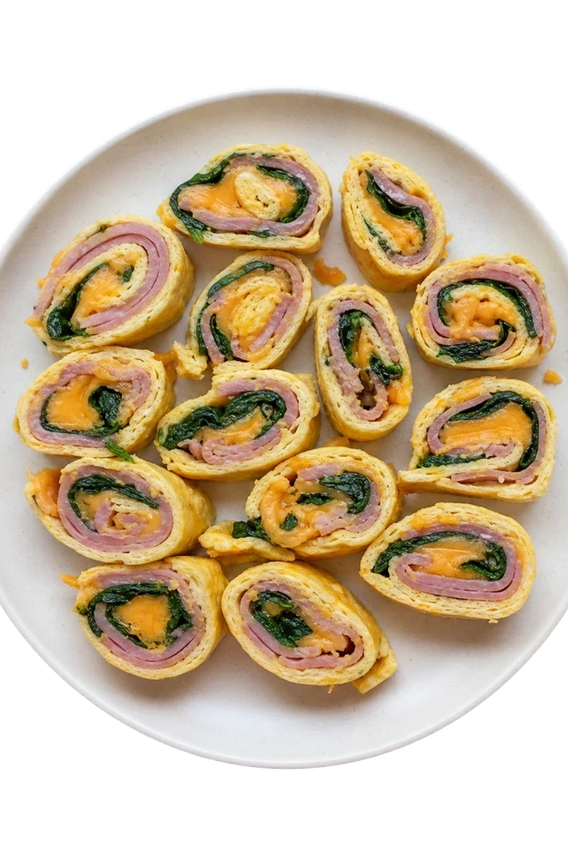 Ham & Cheese Egg Roll-Ups