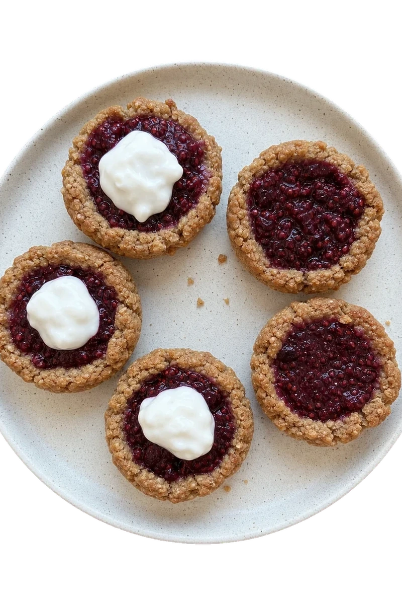 Cherry Chia Jam Peanut Butter Cookie Cups