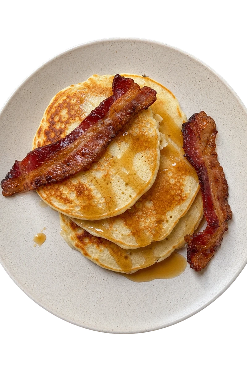 Eggs & bacon pancakes