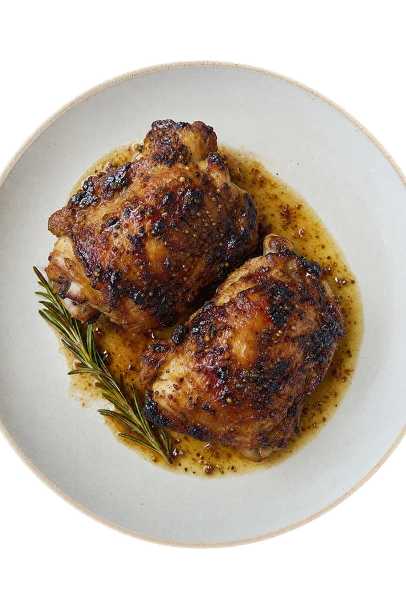 Crispy Honey Mustard Chicken Thighs