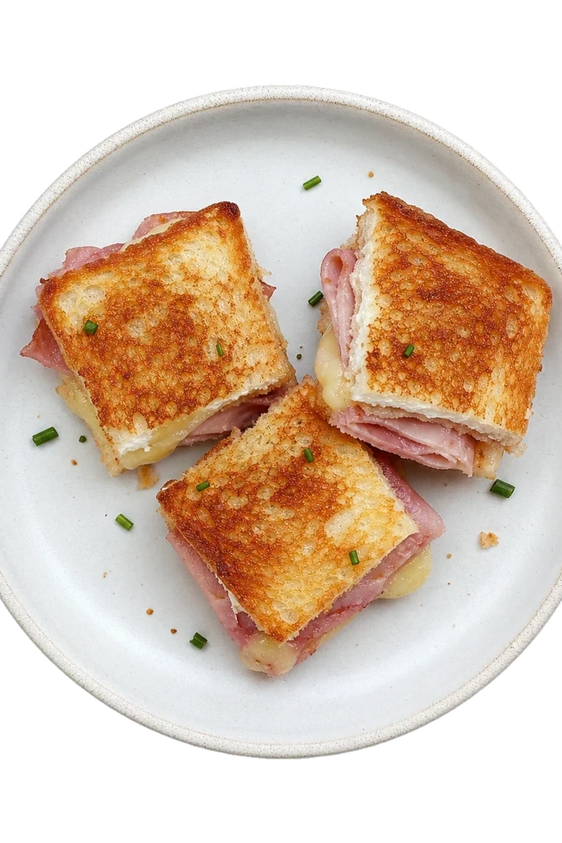Mini grilled cheese croques