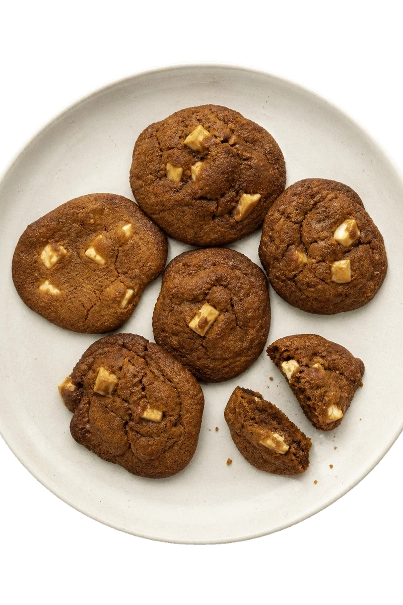 White Chocolate Gingerbread Cookies