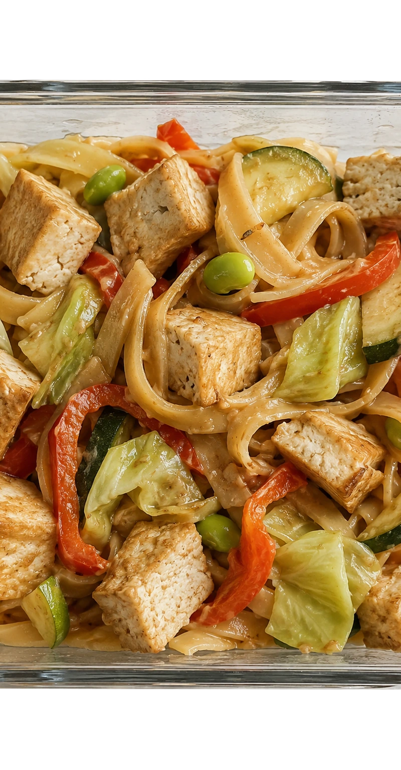 Tofu Peanut Noodle Bowl