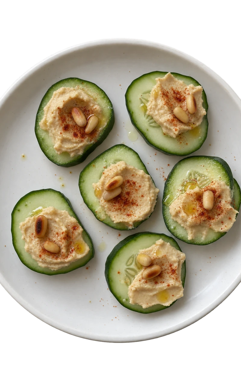 Cucumber Hummus Bites