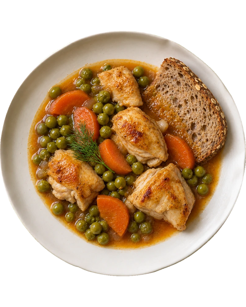 Chicken & Pea Stew with Dill