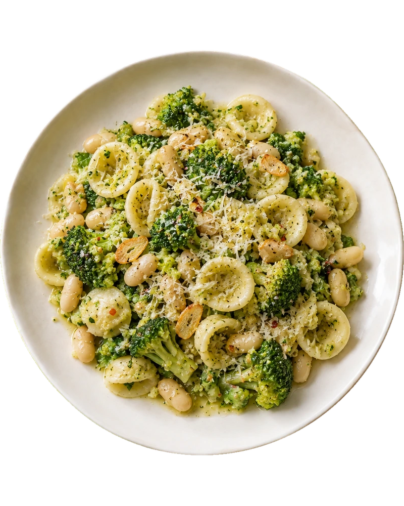 Broccoli & White Bean Pasta with Lemon