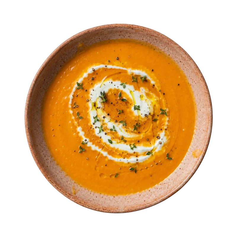 Roasted Sweet Potato & Carrot Soup