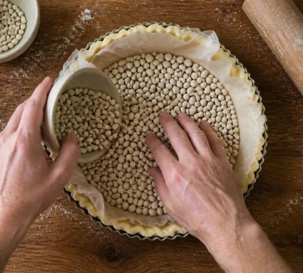 Step 4: Line the pastry with parchment