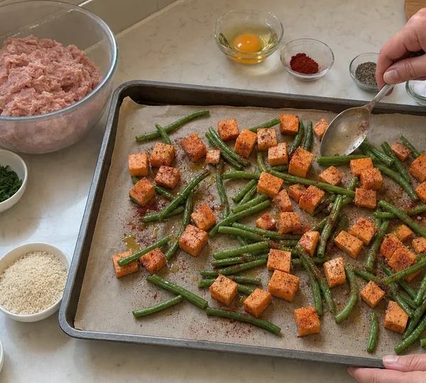 Step 3: Toss on a baking tray