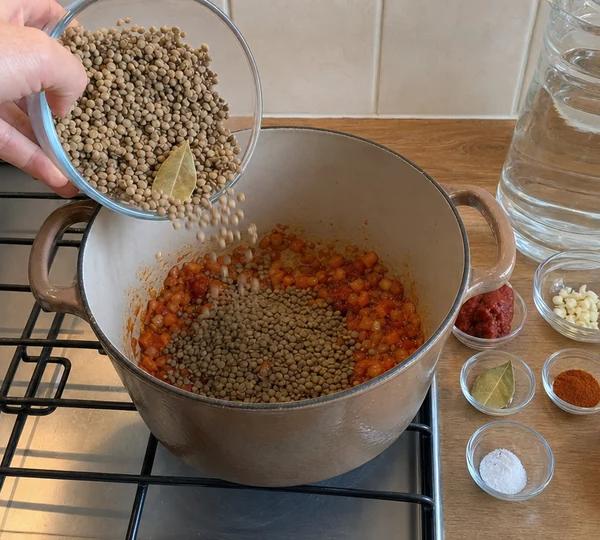Step 5: Add the lentils