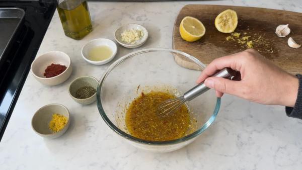 Step 2: Whisk the lemon zest