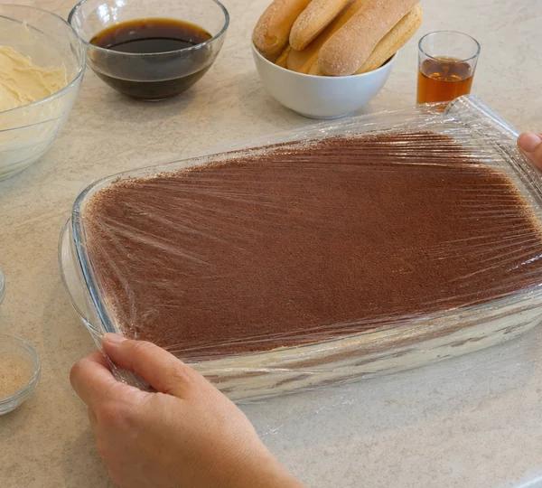 Step 8: Cover with cling film