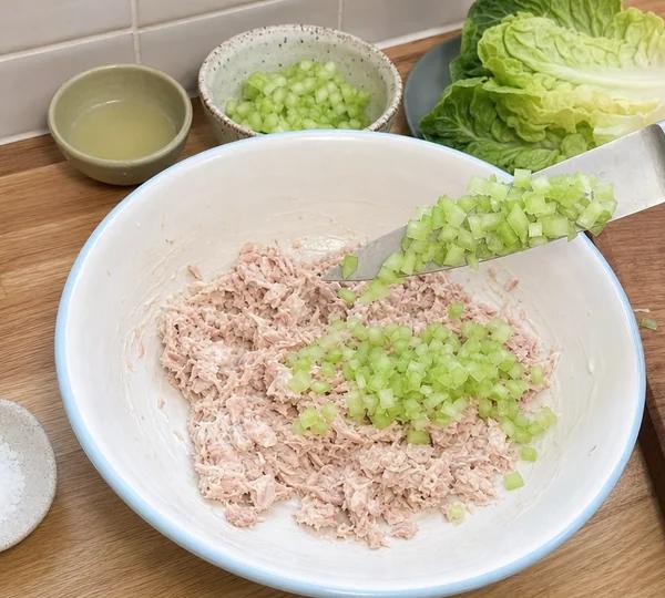 Step 3: Finely dice the celery