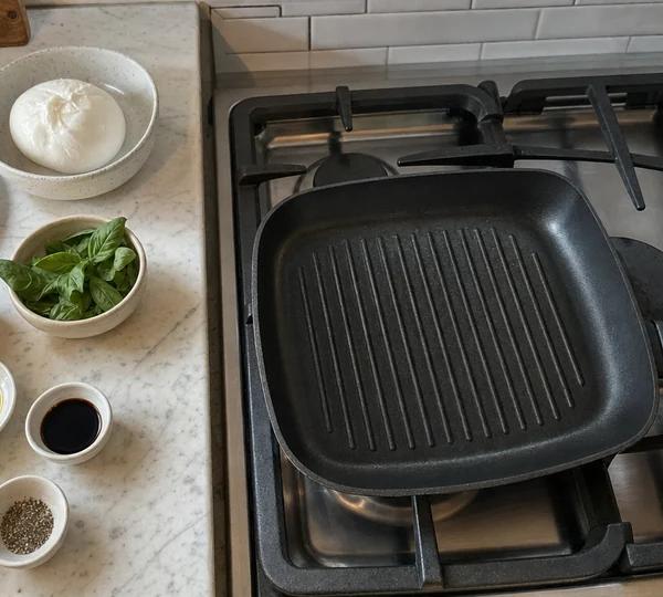 Step 1: Heat a grill pan
