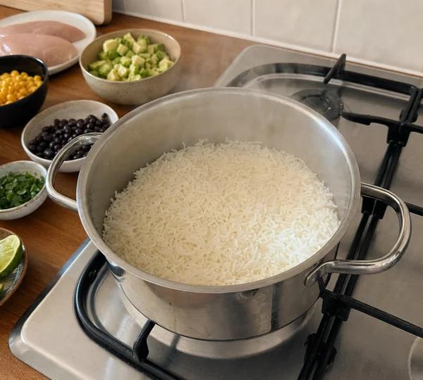 Step 2: Cook the rice per package