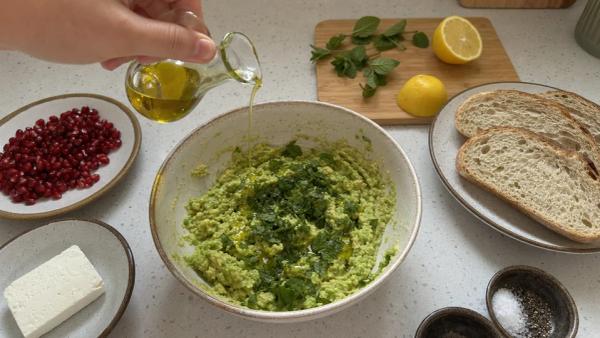 Step 4: Add olive oil