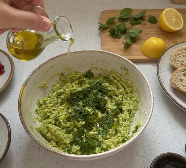 Step 4: Add olive oil