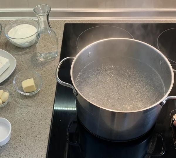 Step 2: Bring a pot of water
