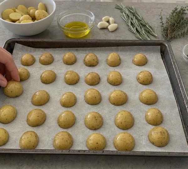 Step 5: Spread cut-side down