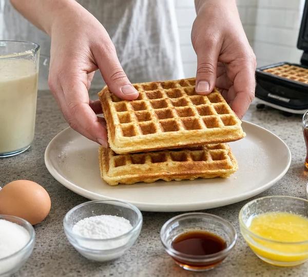 Step 6: Stack 2 waffles
