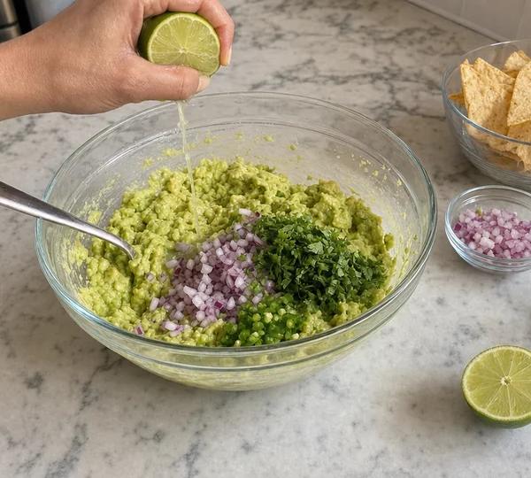 Step 3: Squeeze in the lime juice