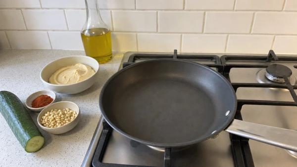 Step 1: Heat a small dry pan