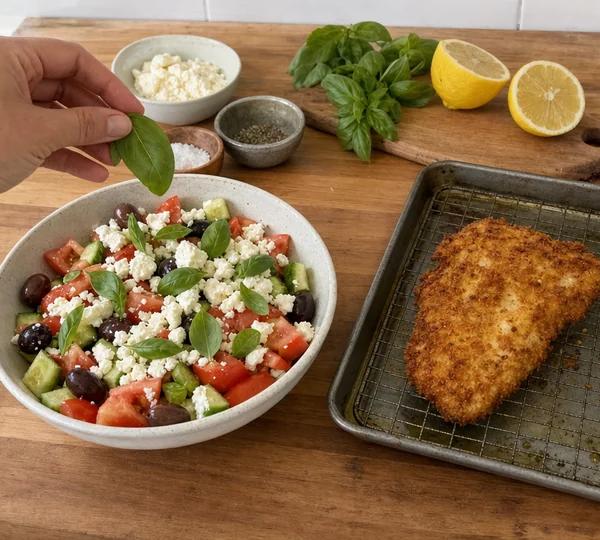 Step 10: Add a few basil leaves