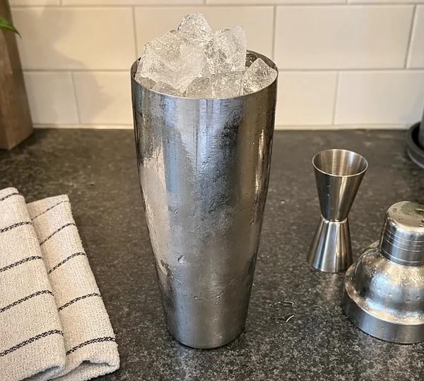 Step 2: Fill a cocktail shaker