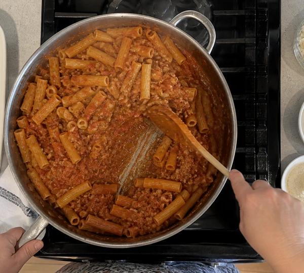 Step 10: Toss cooked ziti