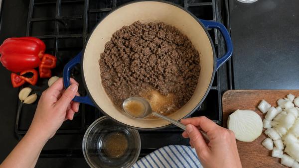 Step 4: Drain excess fat