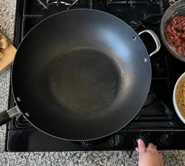 Step 5: Heat a large nonstick skillet