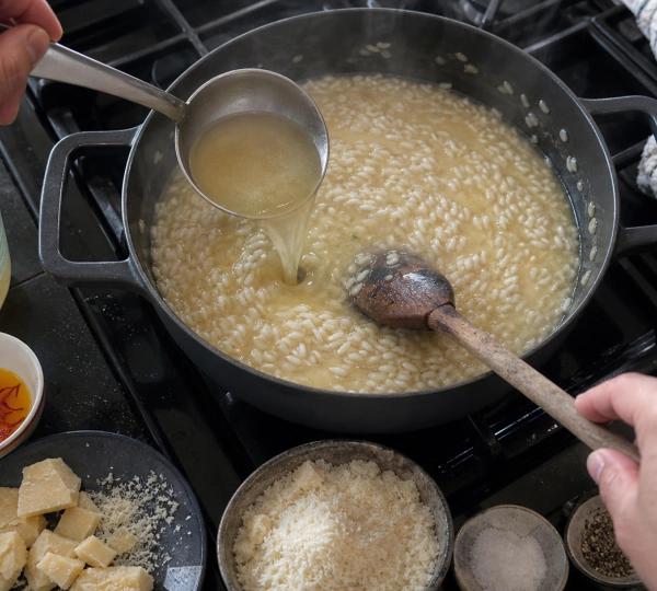 Step 5: Add stock ladle by ladle