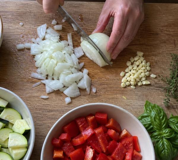 Step 2: Chop the onion
