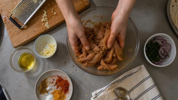 Step 2: Marinate the chicken