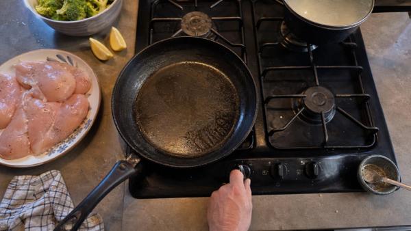 Step 8: Heat a large pan