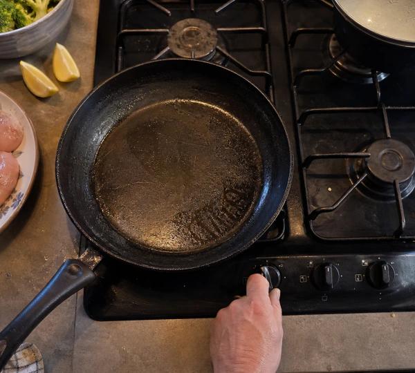 Step 8: Heat a large pan