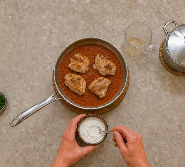 Step 9: Stir the flour