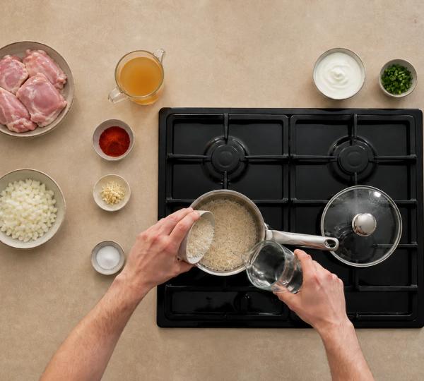 Step 1: Put the rice