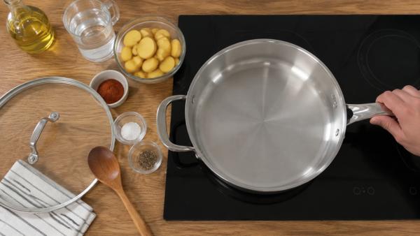 Step 2: Set a wide pan