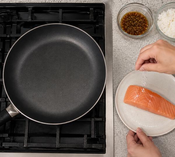 Step 8: Heat a non-stick pan