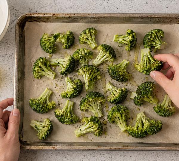 Step 5: Toss broccoli florets