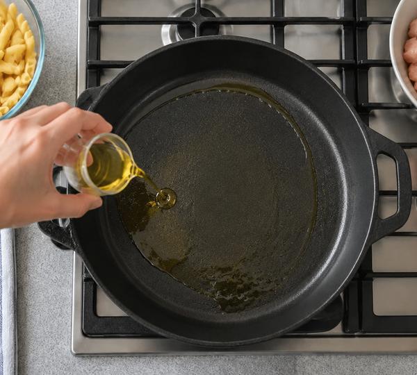 Step 4: Heat olive oil