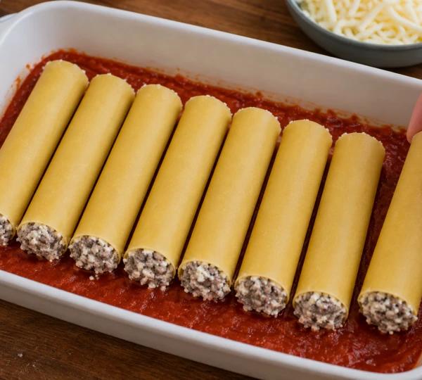 Step 8: Arrange stuffed tubes